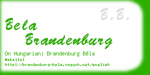 bela brandenburg business card